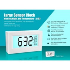 Large Sensor clock with backlight and Temperature A103