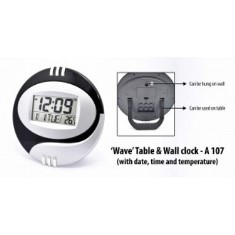 Wave table cum wall clock A107
