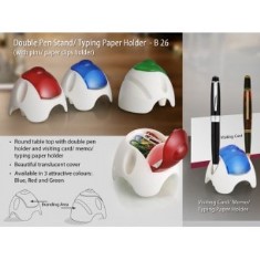 Round Table top with double pen holder, pin holder, card/memo holder (with paper clips) B26