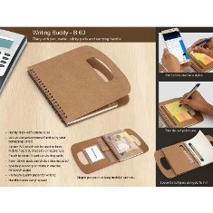 Writing buddy: Diary with pen, wallet, sticky pads and carrying handle
(60 sheets) B60
