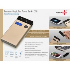 Magic box Premium Power Bank (10000 mAh) (in-built cables) (for all smartphones) C18