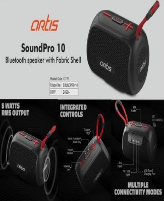 Artis Soundpro 10 Bluetooth speaker with Fabric Shell (MRP 2499)