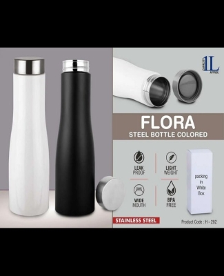 Flora Steel bottle Colored | Capacity 1L approx