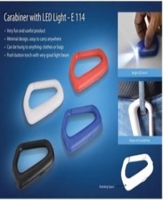 Carabiner with LED light (with battery) E114