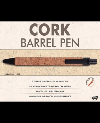 Cork barrel pen