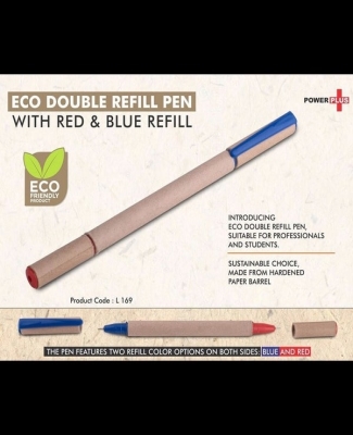 Eco Double refill Pen with Red & Blue refill