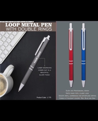 Loop Metal Pen with Double Rings