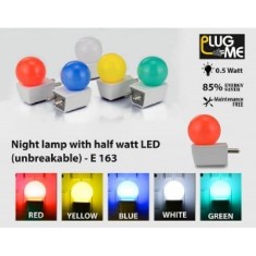 Plug me: Night lamp with half watt LED (unbreakable) E163