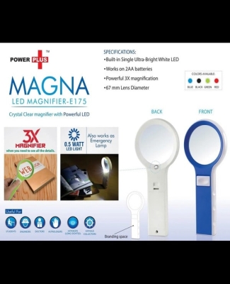 Power Plus Magna: Magnifier With Lamp Function( With Half Watt LED) E175