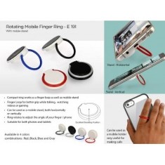 Rotating mobile finger ring (with mobile stand) E191