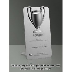 SS Winner Cup desk trophy with stand (in gift box) F11a