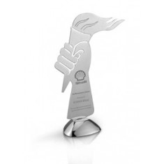 SS Large flaming torch with triangle stand F06