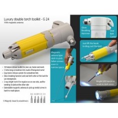 Luxury double torch toolkit with magnetic antenna G24