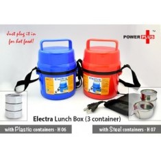 Power Plus Electra Lunch Box Plastic- 3 Container H06