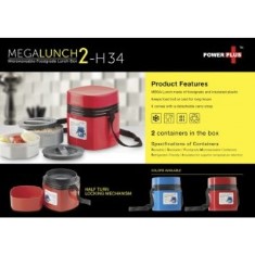 Power Plus Mega Lunch Box (Microwaveable)- 2 Box H34
