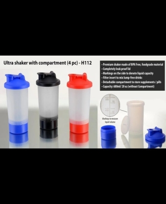Ultra shaker with compartment (4 pc) H112