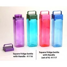 Square fridge bottle with Handle (Set of 4) H117