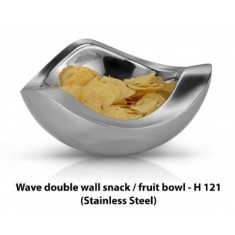 Wave double wall fruit bowl (SS) H121