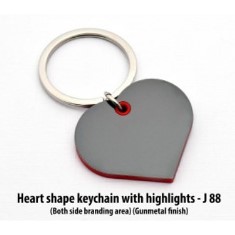 Heart shape keychain with highlights J88