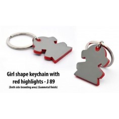 Girl shape keychain with highlights J89