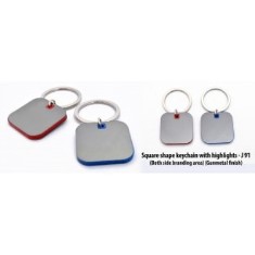 Square shape keychain with highlights J91