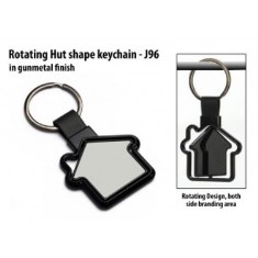 Rotating Hut shape keychain J96