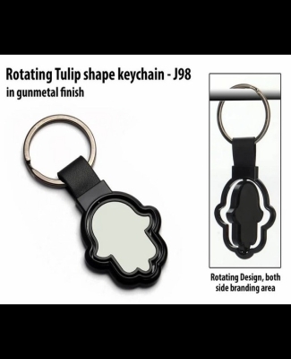 Rotating Tulip shape keychain J98