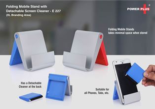 Folding mobile stand with detachable screen cleaner (XL branding area) E227