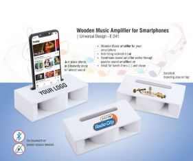 Wooden Music Amplifier for Smartphones | Universal Design (printing included MOQ 100 pc) E241