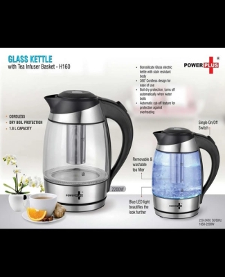 Glass Kettle with Tea infuser basket H160