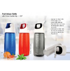 Fruit infuser bottle with silicon handle grip (700ml approx) | BPA free H167