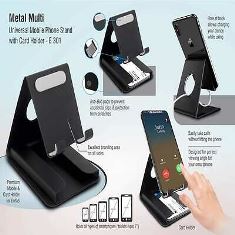 Metal multi mobile stand with Visiting card holder