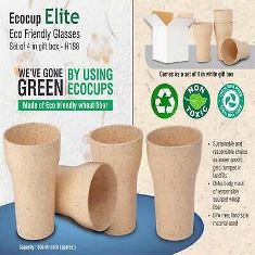 EcoCup Elite: Eco Friendly Glasses | Set of 4 in gift box