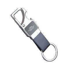 3 in 1 hanging carabiner keychain with opener | Gunmetal finish