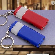 Keychain with 2 LED torch and lamp