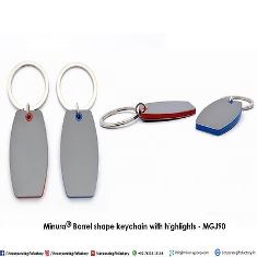 Barrel shape keychain with highlights