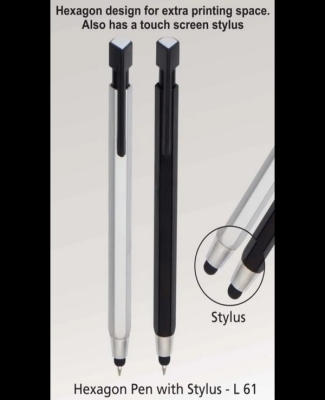 Hexagon pen with stylus