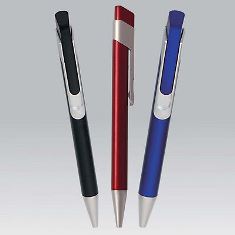 Double clip plastic pen