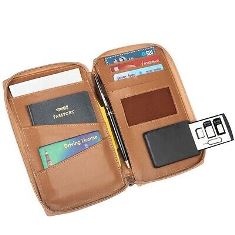 Eco-Friendly Cork All in 1 Passport holder With Sim Card Safe Case & Sim Card Jackets (with carrying strap)