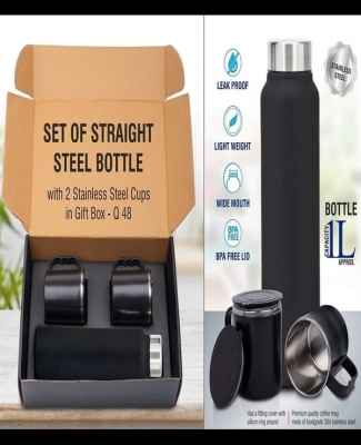 Steel Bottles with Cups Q 48