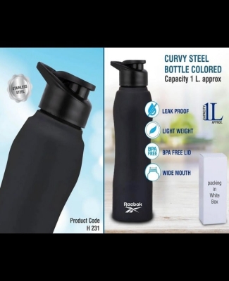 Curvy steel bottle Colored | Capacity 1L approx H 231