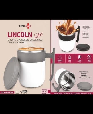 Lincoln Lite 2 tone Stainless Steel Mug H249