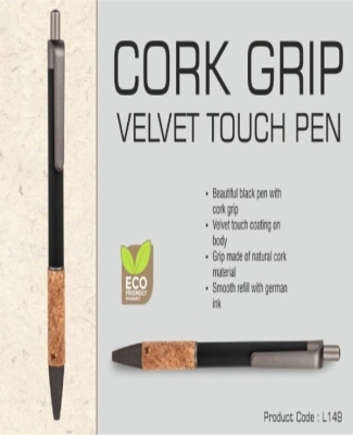 Cork grip velvet touch pen