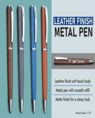 Leather finish Metal Pen