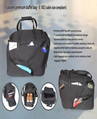 11 pocket premium duffel bag (cabin size)