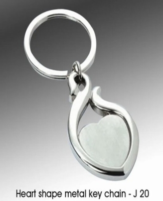 Heart shape metal keychain