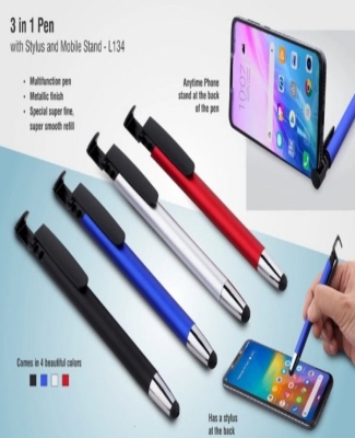3 in 1 Pen with stylus and mobile stand