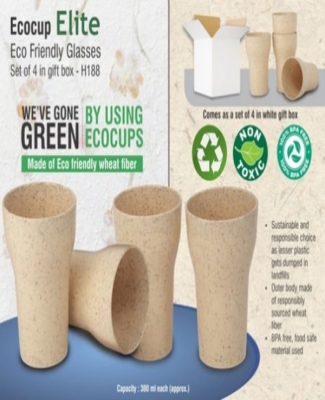 EcoCup Elite: Eco Friendly Glasses | Set of 4 in gift box