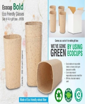EcoCup Bold: Eco Friendly Glasses | Set of 4 in gift box