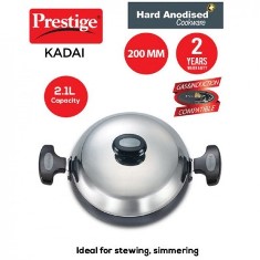 Hard Anodised Plus Kadai - 200mm with Lid